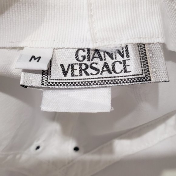 AUTHENTIC WHITE GIANNI VERSACE GOLD EMBROIDERED - Picture 7 of 8